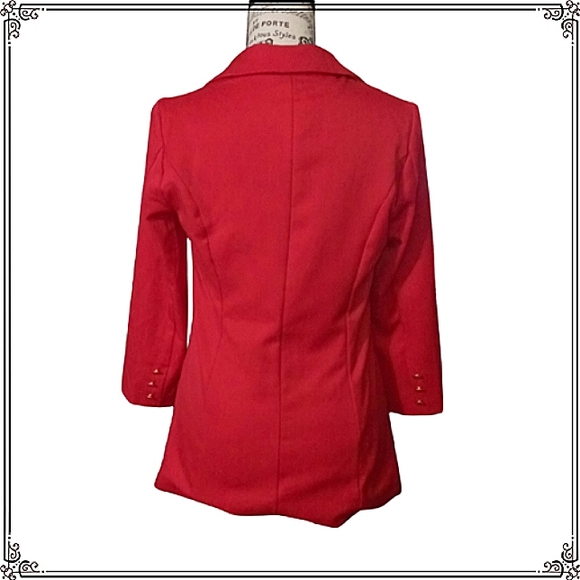 Stoosh Red Jersey Y2K Blazer Size Med - Picture 9 of 12